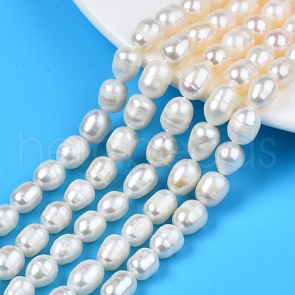 Natural Cultured Freshwater Pearl Beads Strands X-PEAR-N012-07B-1