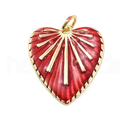 Brass Enamel Pendants KK-H206-11G-02-1