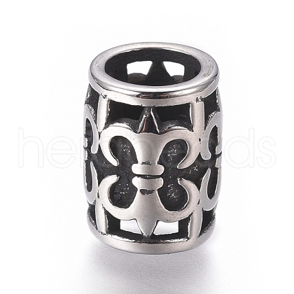 304 Stainless Steel European Beads STAS-G214-34AS-1