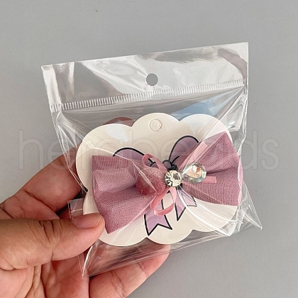 100Pcs Paper Hair Clip Display Cards PW-WG87098-04-1