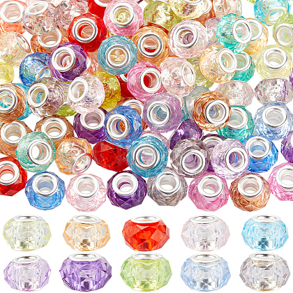 SOFPLATE 120Pcs Resin European Beads FIND-SP0002-05F-1