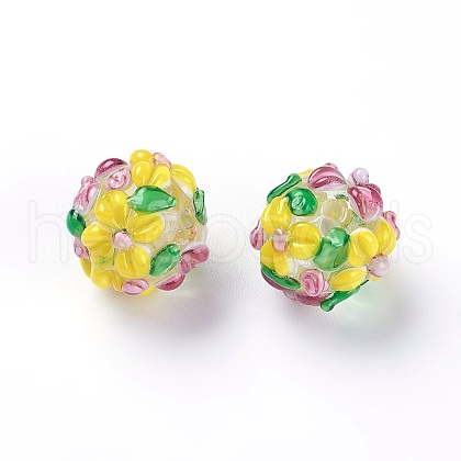 Handmade Bumpy Lampwork Beads LAMP-E021-07J-1