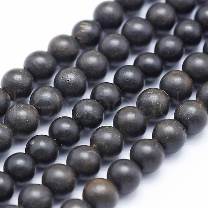 Natural Wood Beads Strands X-WOOD-P011-03-10mm-1