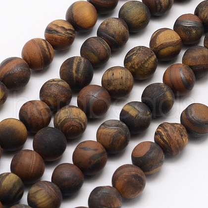 Natural Tiger Eye Beads Strands G-D688-8mm-1