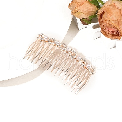 Alloy Rhinestone Hair Combs PW-WG11E5F-04-1