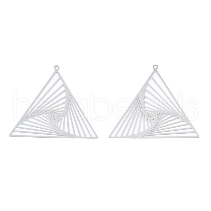 Non-Tarnish 201 Stainless Steel Filigree Pendants STAS-S118-053-1