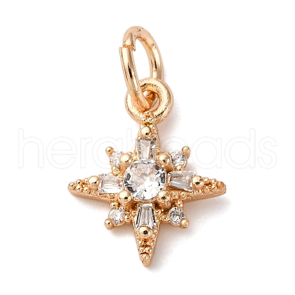 Brass Micro Pave Cubic Zirconia Pendants KK-D378-12G-1