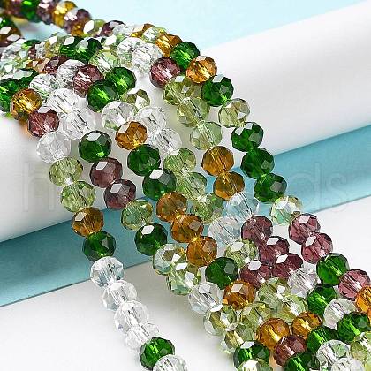 Glass Beads Strands EGLA-A034-M6mm-26-1