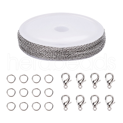 10M 304 Stainless Steel Cable Chains DIY-YW0003-59-1