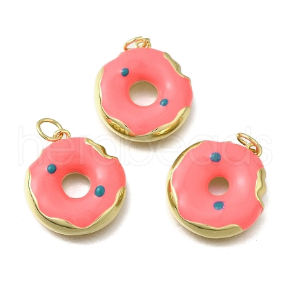 Brass Enamel Pendants KK-U072-04G-1