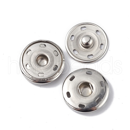 202 Stainless Steel Snap Buttons BUTT-I017-01E-P-1