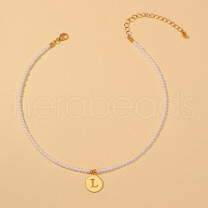 Round Plastic Pearl Beaded Necklaces FS-WG7BB5B-12-1