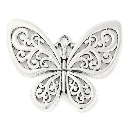 Tibetan Style Alloy Filigree Butterfly Pendants TIBEP-S282-AS-LF-1