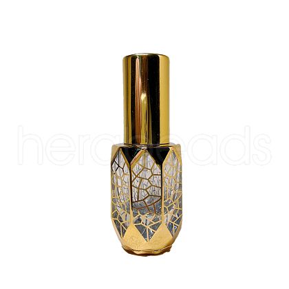 Arabian Style Glass Empty Spray Bottle with Aluminum Lid PW-WG13124-03-1