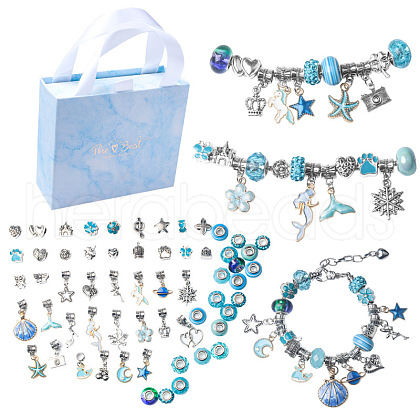 DIY European Bracelet Making Kits DIY-YWC0006-02B-1