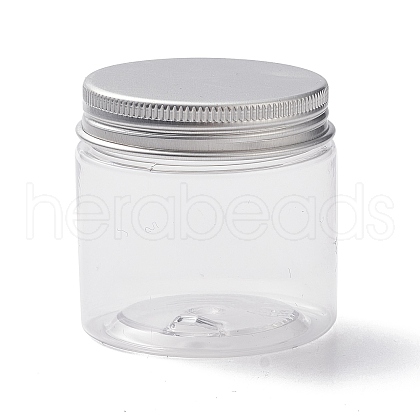 (Defective Closeout Sale: with Scratched Lid)Transparent Plastic Jars CON-XCP0001-85-1