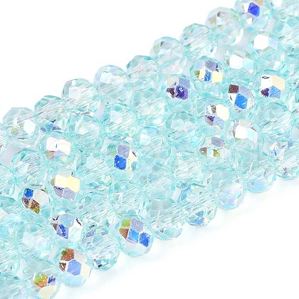 Transparent Glass Beads Strands EGLA-N016-3mm-01-1