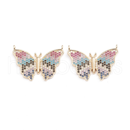 Brass Micro Pave Cubic Zirconia Pendants ZIRC-I042-05A-1