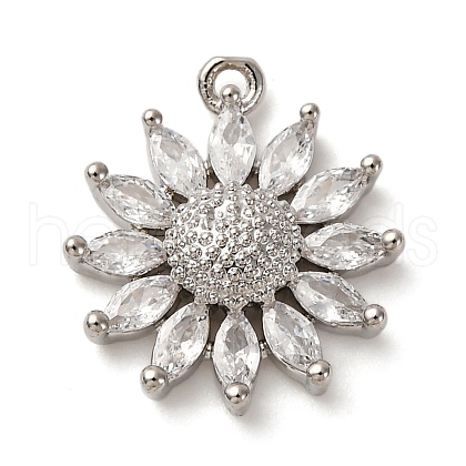 Brass Micro Pave Cubic Zirconia Pendants KK-I276-03P-02-1