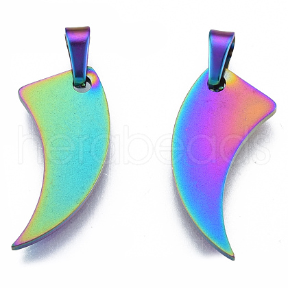 Ion Plating(IP) 201 Stainless Steel Pendants STAS-N098-199M-1