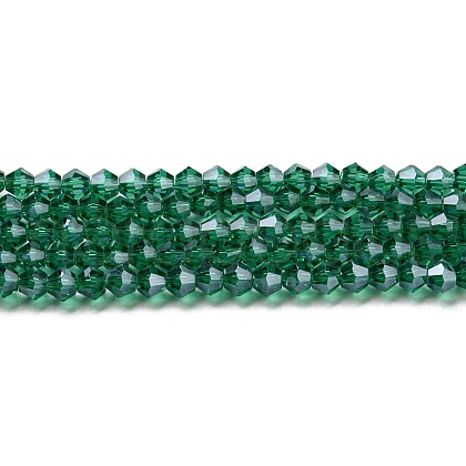 Transparent Electroplate Glass Beads Strands EGLA-A039-T4mm-A10-1