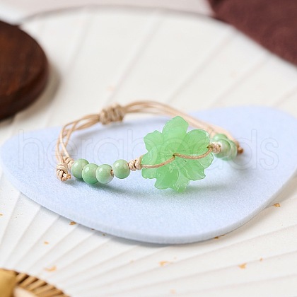 Ceramic Round Beads Braided Beads Bracelets WG31ACA-05-1