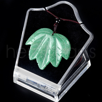 Natural Green Aventurine Pendants Necklaces PW-WG25252-05-1