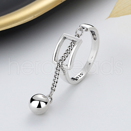 925 Sterling Silver Adjustable Finger Rings for Women FS-WG340E6-02-1