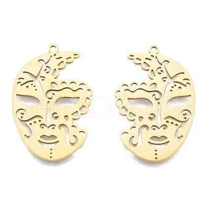 201 Stainless Steel Pendants STAS-N090-LA947-2-1