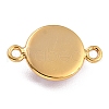 Golden Plated Brass Enamel Links Connectors KK-P197-01A-G02-3