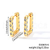 Brass Clear Cubic Zirconia Hoop Earrings VM6429-1-2
