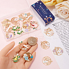 SUNNYCLUE 36Pcs 18 Styles Rack Plating Alloy Enamel Pendants FIND-SC0012-30-3