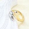 Brass Cuff Rings for Women RJEW-G347-04GP-3