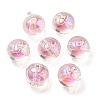 UV Plating Rainbow Iridescent Acrylic Beads OACR-A014-02C-1
