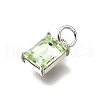 Brass Glass Charms KK-V011-36P-A-2