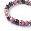 Natural Rhodonite Beads Stretch Bracelets X-BJEW-F380-01-B16-3