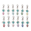 Angel Acrylic & Synthetic Turquoise & Shell Pendant Decorations HJEW-JM03175-01-2