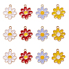 80Pcs 4 Colors Eco-Friendly Alloy Enamel Pendants ENAM-CJ0001-71-1