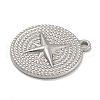 Anti-Tarnish 304 Stainless Steel Pendants STAS-D197-15P-2