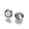 Electroplated Cubic Zirconia Pointed Back Cabochons ZIRC-I024-6mm-01-3