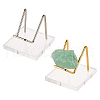 2Pcs 2 Colors Square Transparent Acrylic Mineral Crystal Display Stands ODIS-FG0001-60A-1