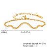 Wave Shaped 304 Stainless Steel Link Bracelets FS-WG2DD65-06-1