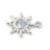 Brass Micro Pave Cubic Zirconia Charms KK-M326-20C-P-2