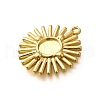 Brass Pendant Cabochon Settings KK-M313-19G-2