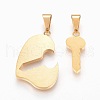 304 Stainless Steel Split Pendants STAS-F168-22G-2