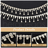 Glass Rhinestone Cup Chains FIND-BC0001-22-4
