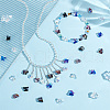 AHADERMAKER 200Pcs 4 Colors Electroplate Transparent Glass Beads Strands EGLA-GA0001-17-5