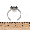 304 Stainless Steel Cuff Ring Components STAS-D372-04P-04-3