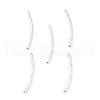 Alloy Textured Curved Tube Beads PALLOY-U003-04S-1