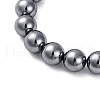 8mm Round Terahertz Stone Beaded Necklaces NJEW-H045-02-2